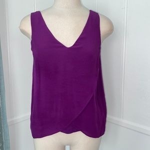 Massimo Dutti Tiered Layered Sleeveless Tank Top Purple Small